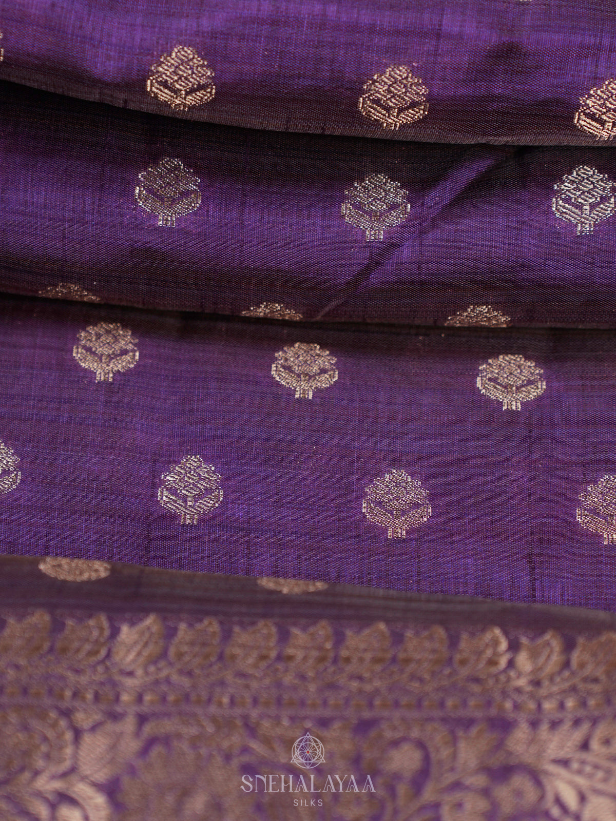 Purple Raw Silk Saree