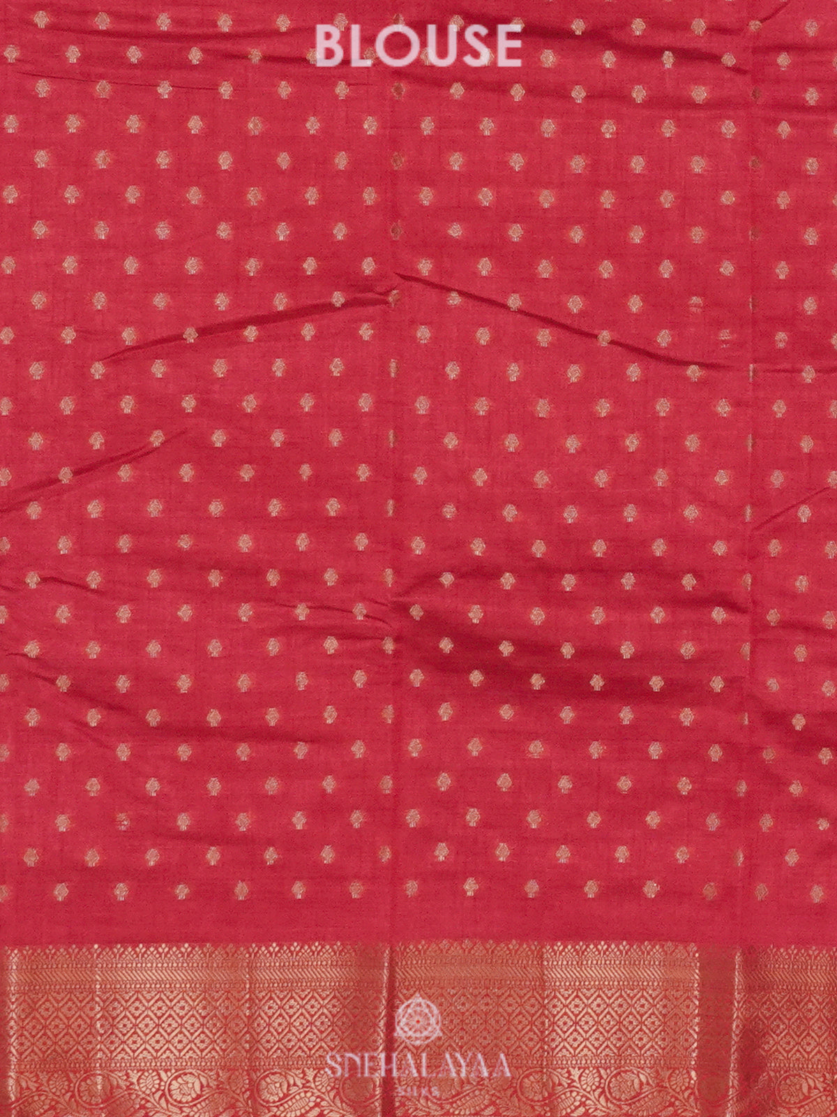 Ruby Red Raw Silk Saree