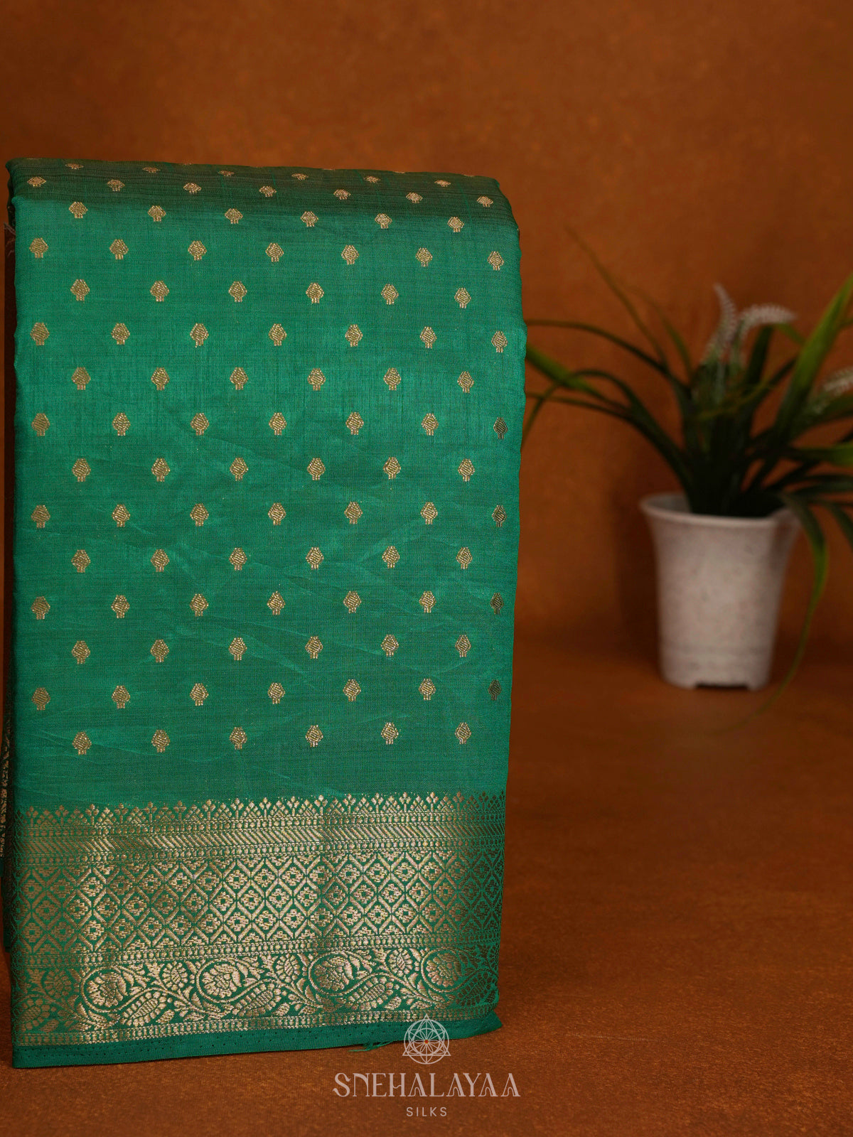 Green Raw Silk Saree