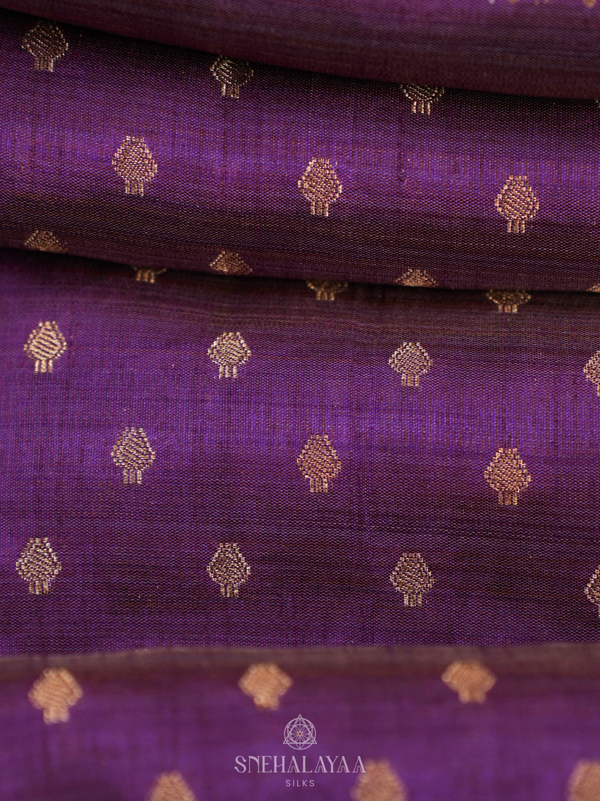 Purple Raw Silk Saree