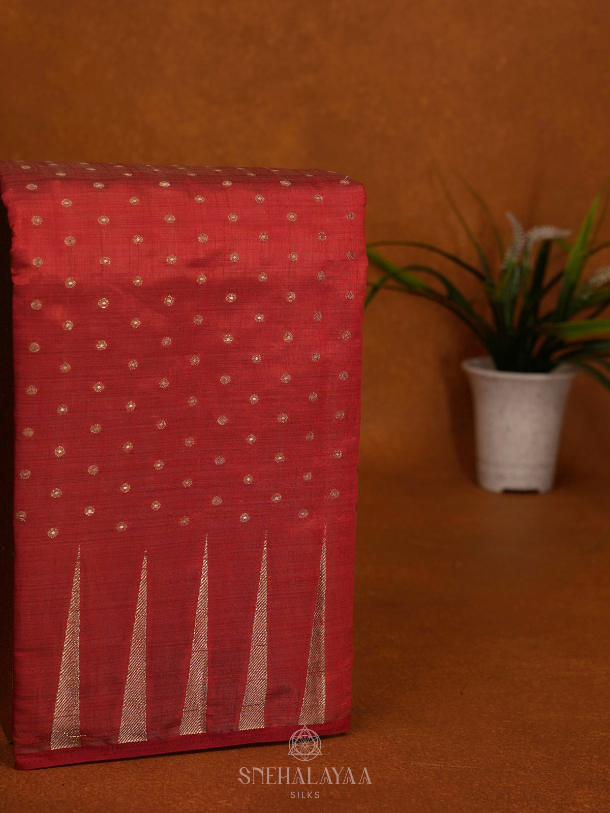Red Raw Silk Saree