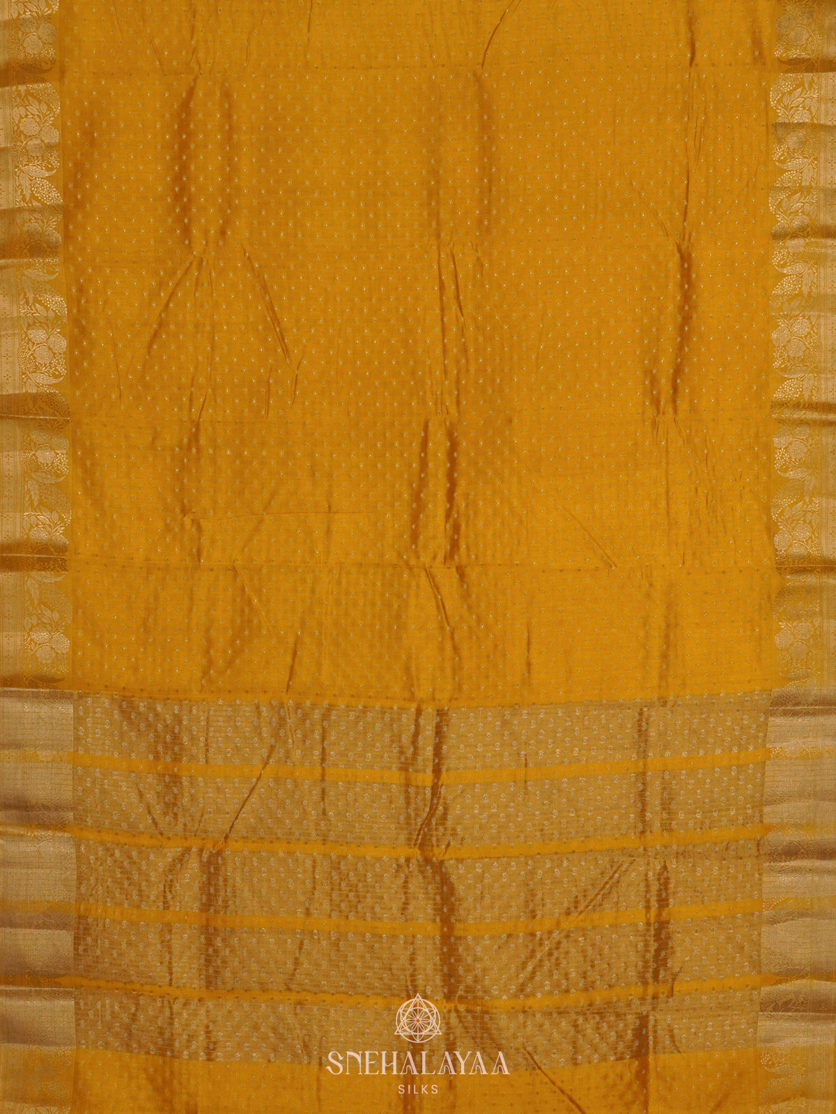 Mango Yellow Raw Silk Saree