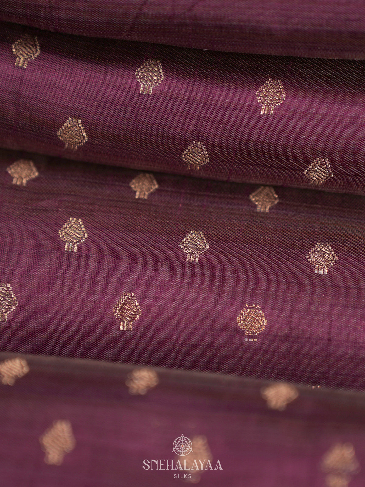 Wine Raw Silk Saree
