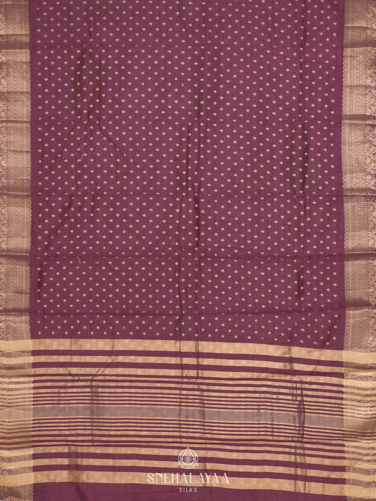 Wine Raw Silk Saree