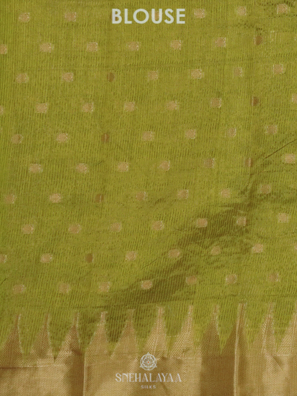 Lime Green Raw Silk Saree