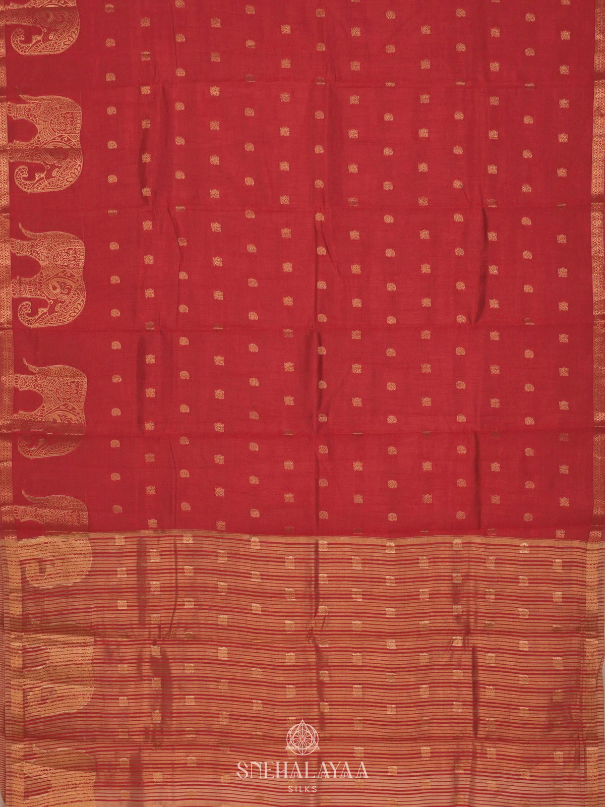 Red Raw Silk Saree