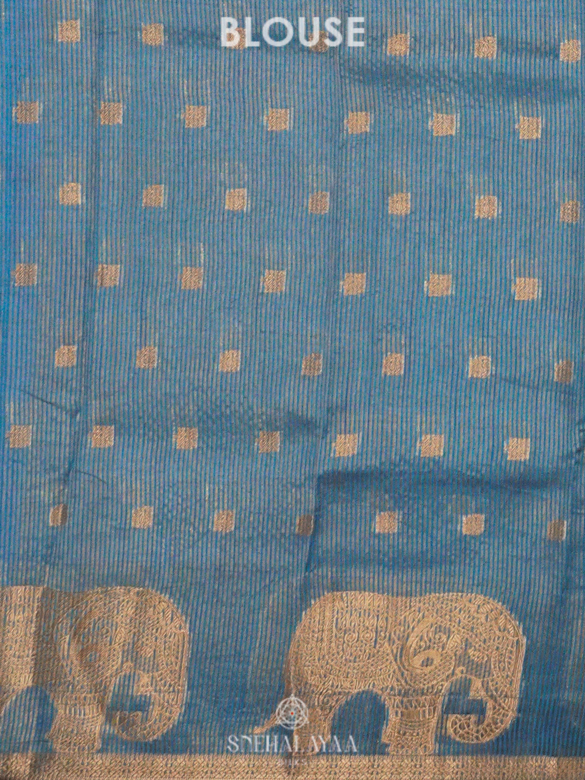 Sky Blue Raw Silk Saree