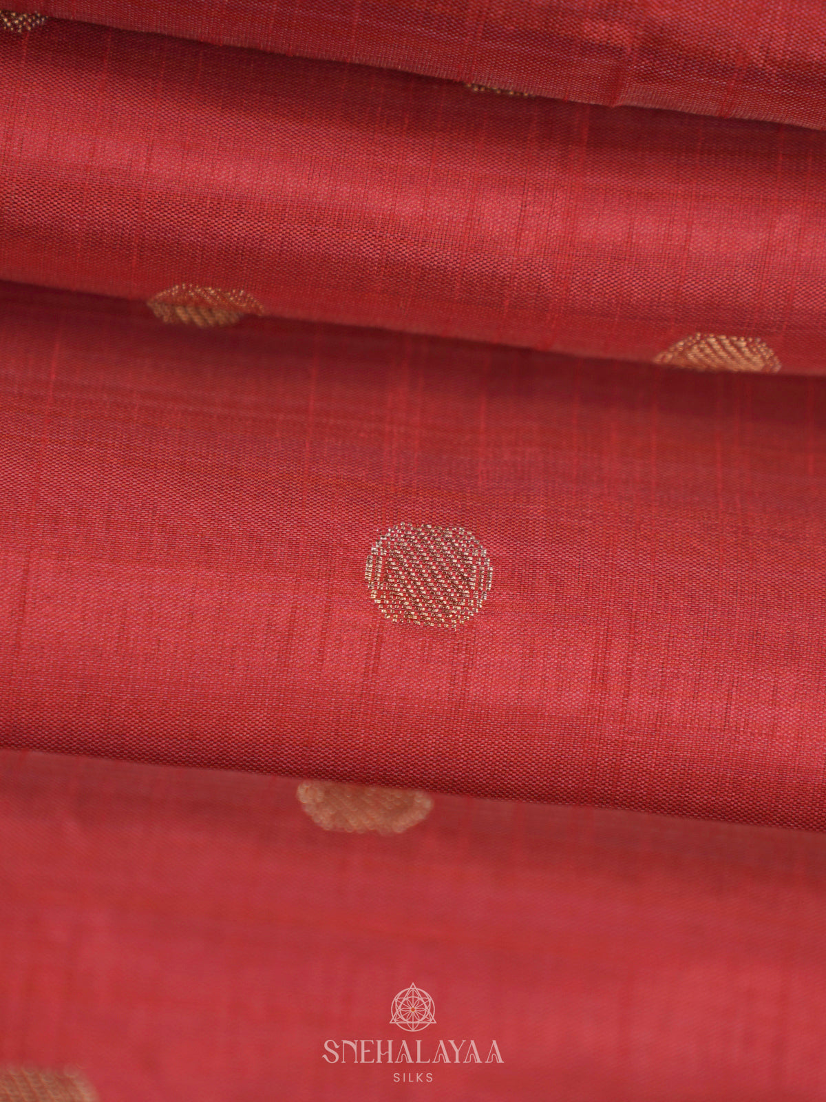 Ruby Red Raw Silk Saree