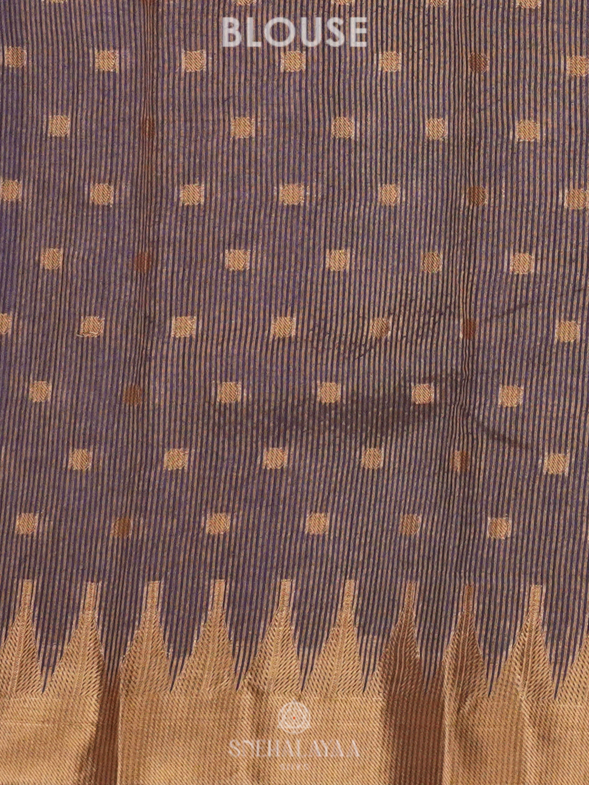 Navy Blue Raw Silk Saree