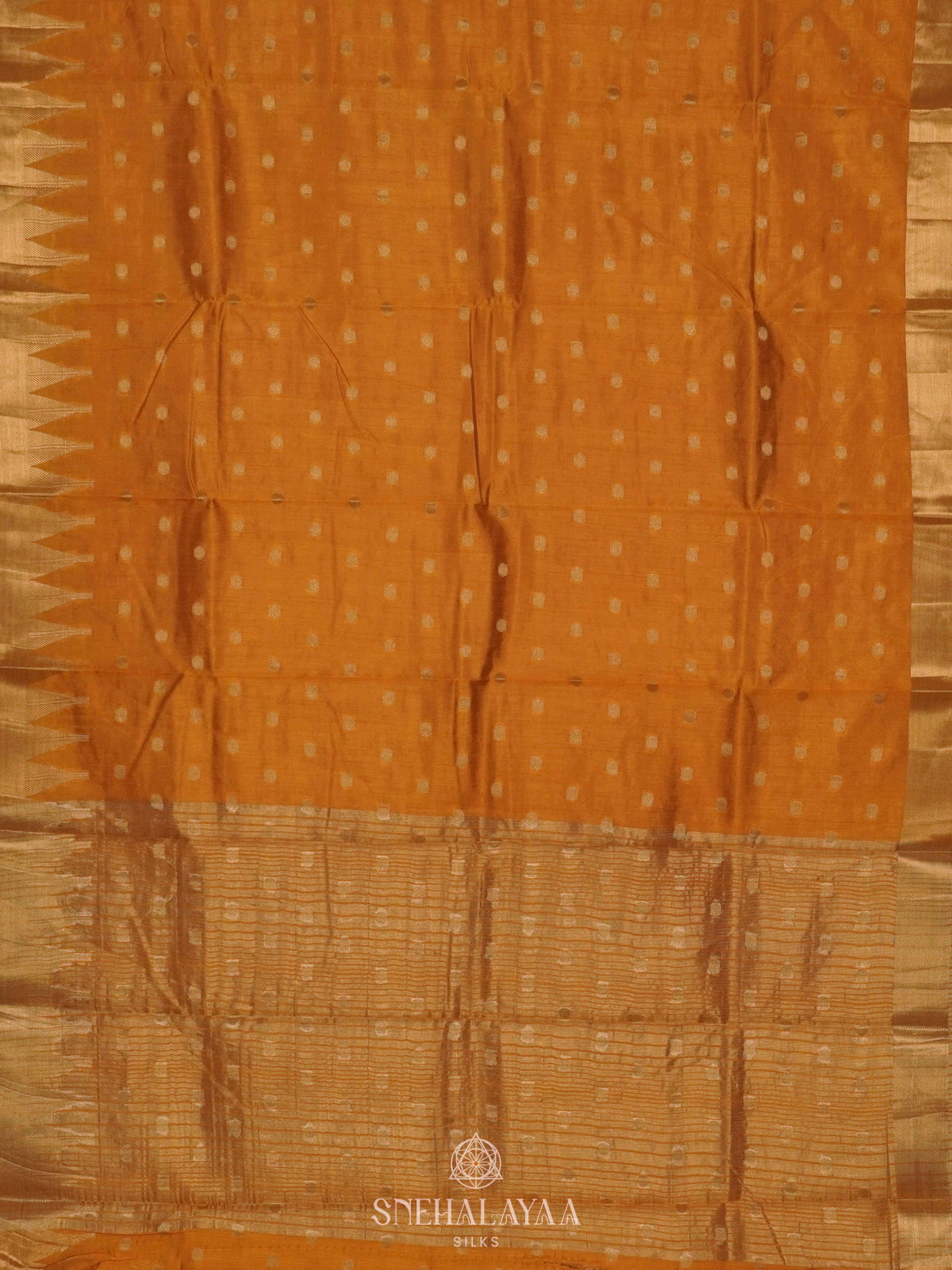 Mango Yellow Raw Silk Saree