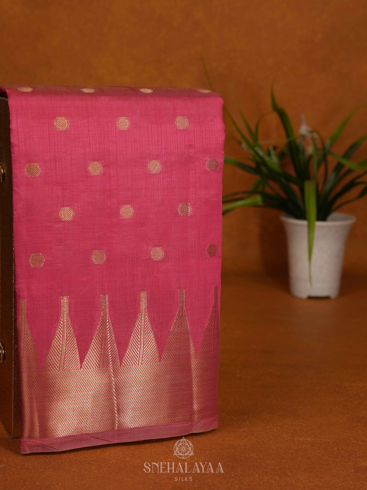 Pink Raw Silk Saree