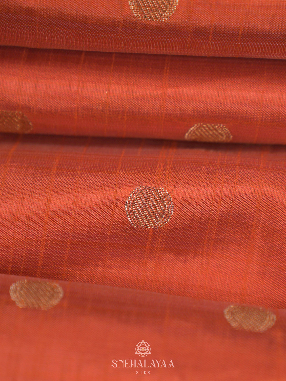 Orange Raw Silk Saree