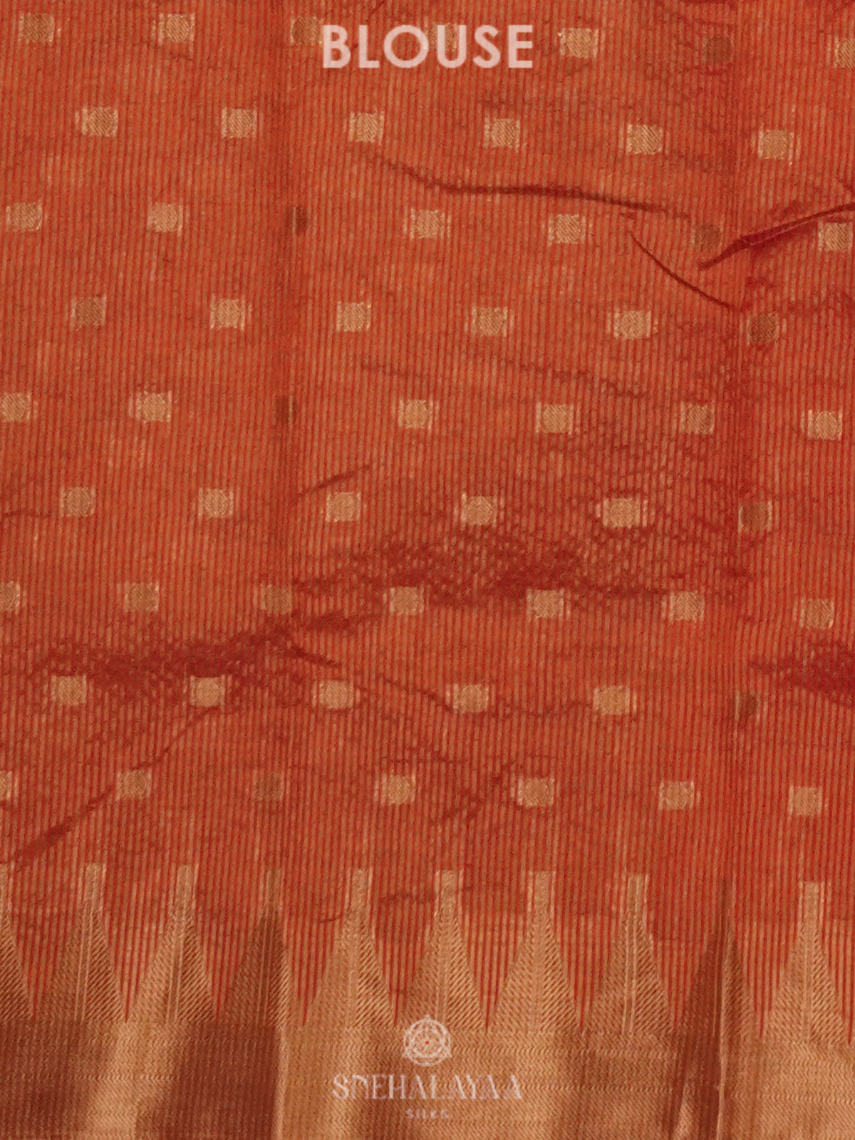 Orange Raw Silk Saree