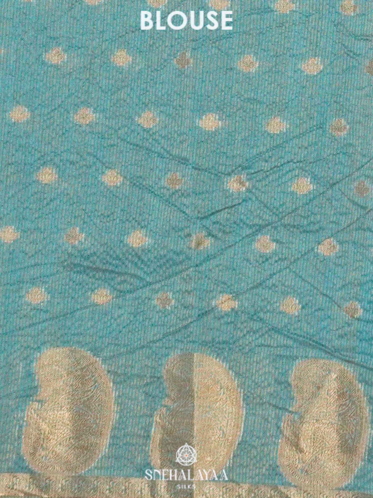 Sky Blue Raw Silk Saree