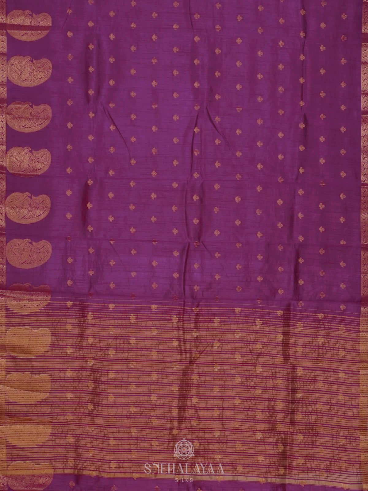 Magenta Raw Silk Saree