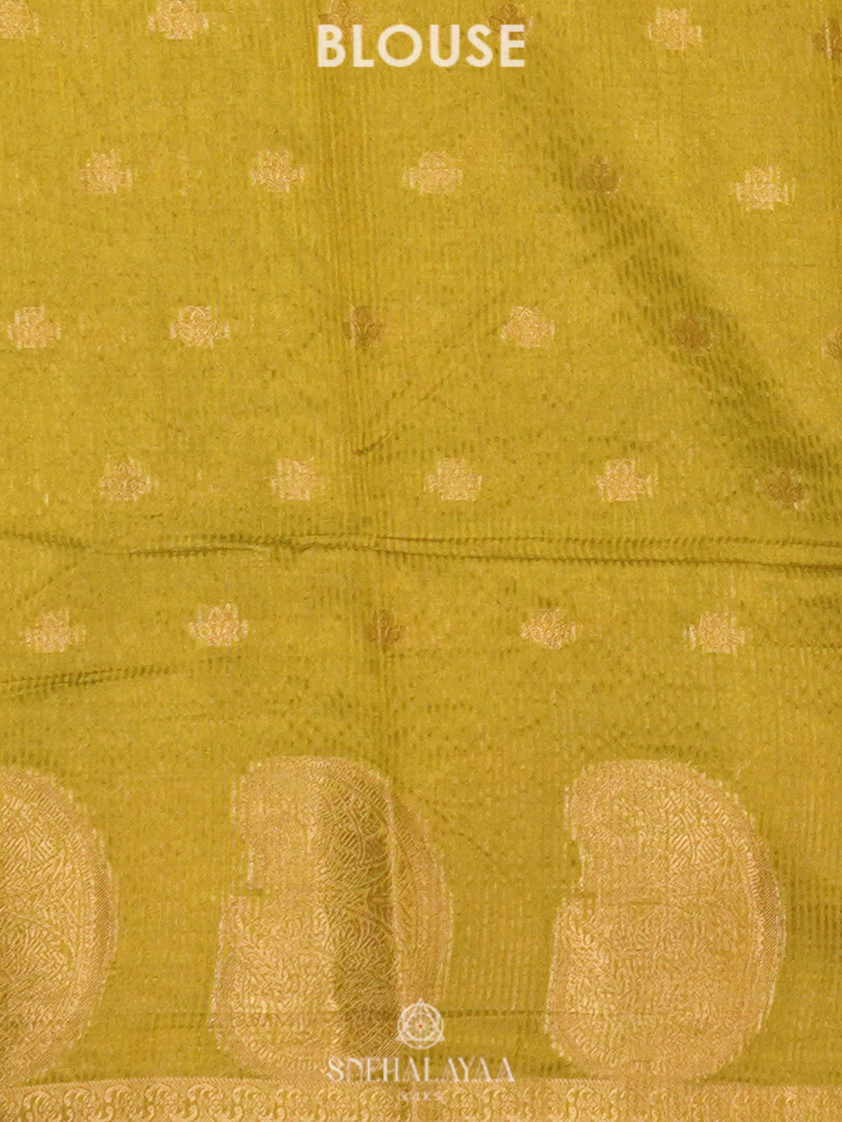 Lime Yellow Raw Silk Saree