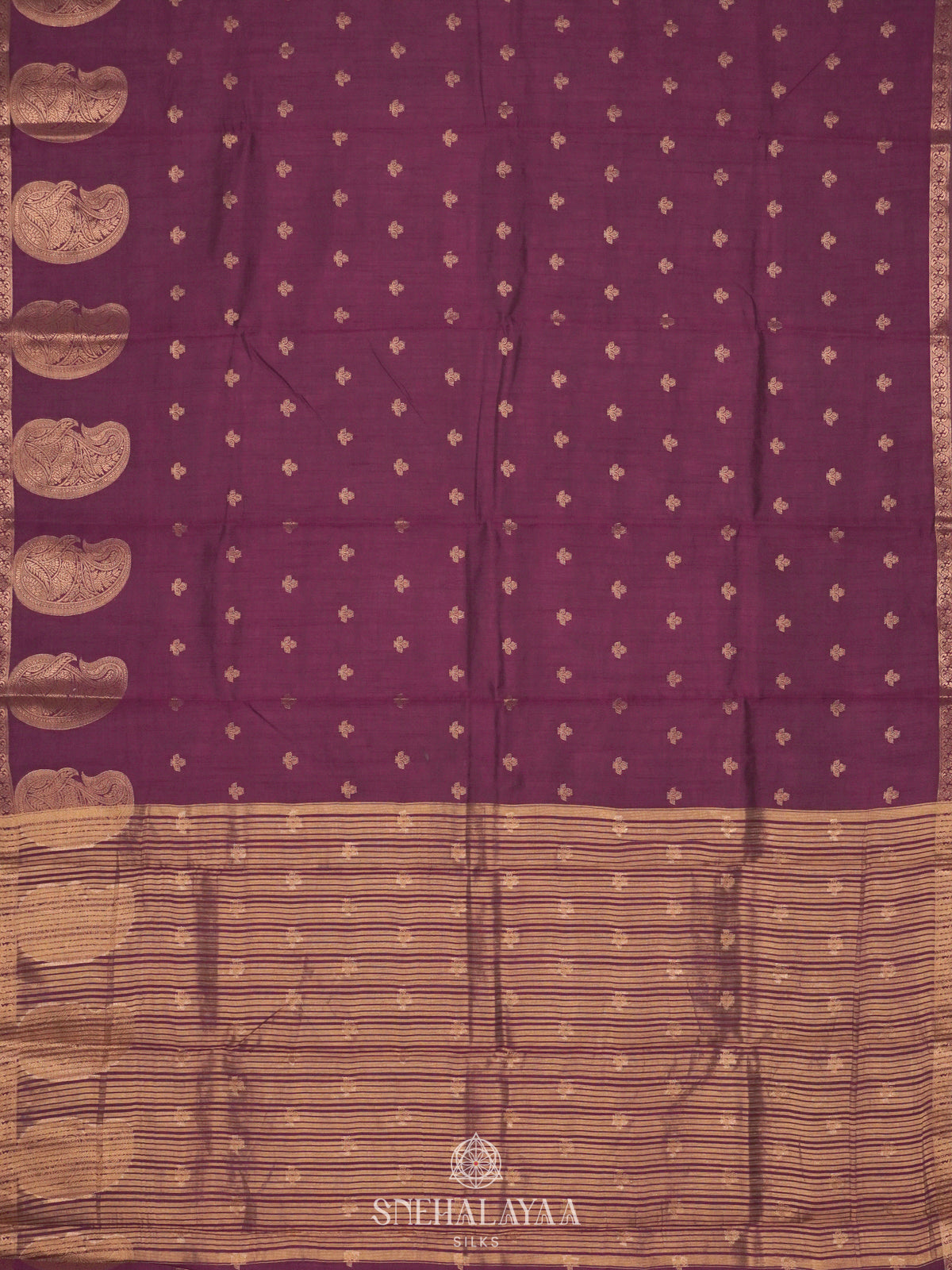 Purple Raw Silk Saree