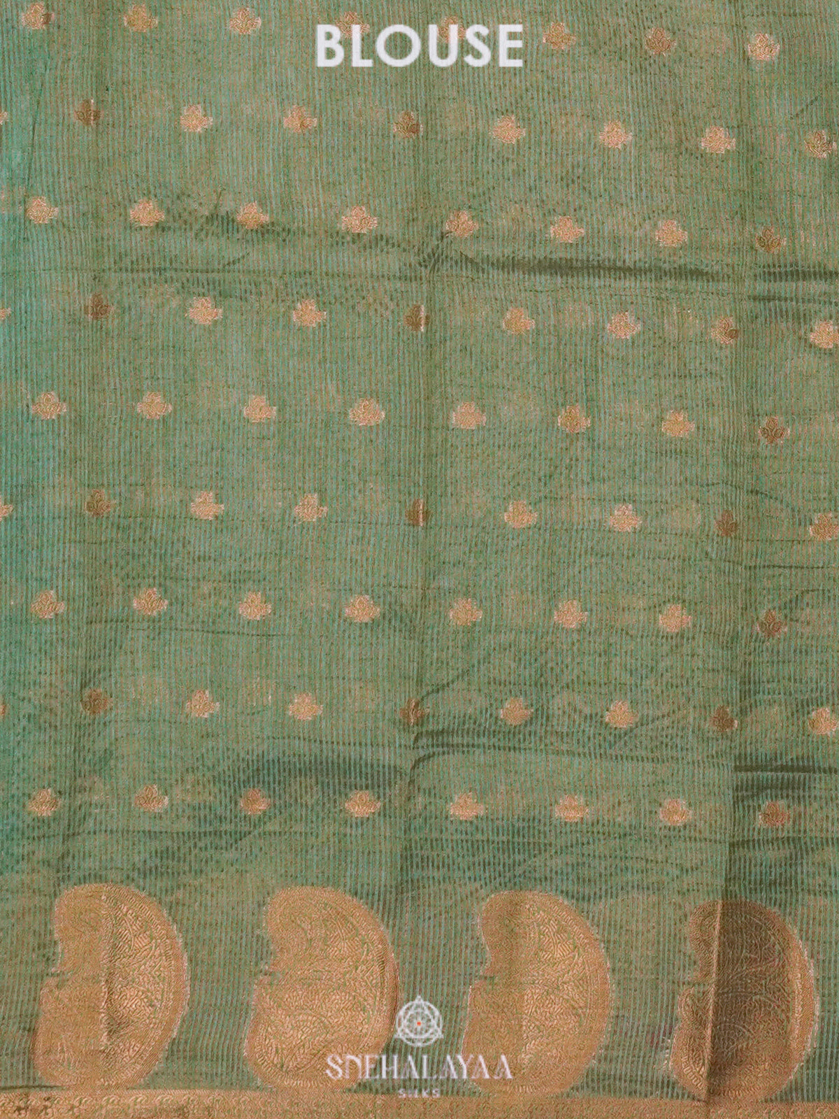 Mint Green Raw Silk Saree