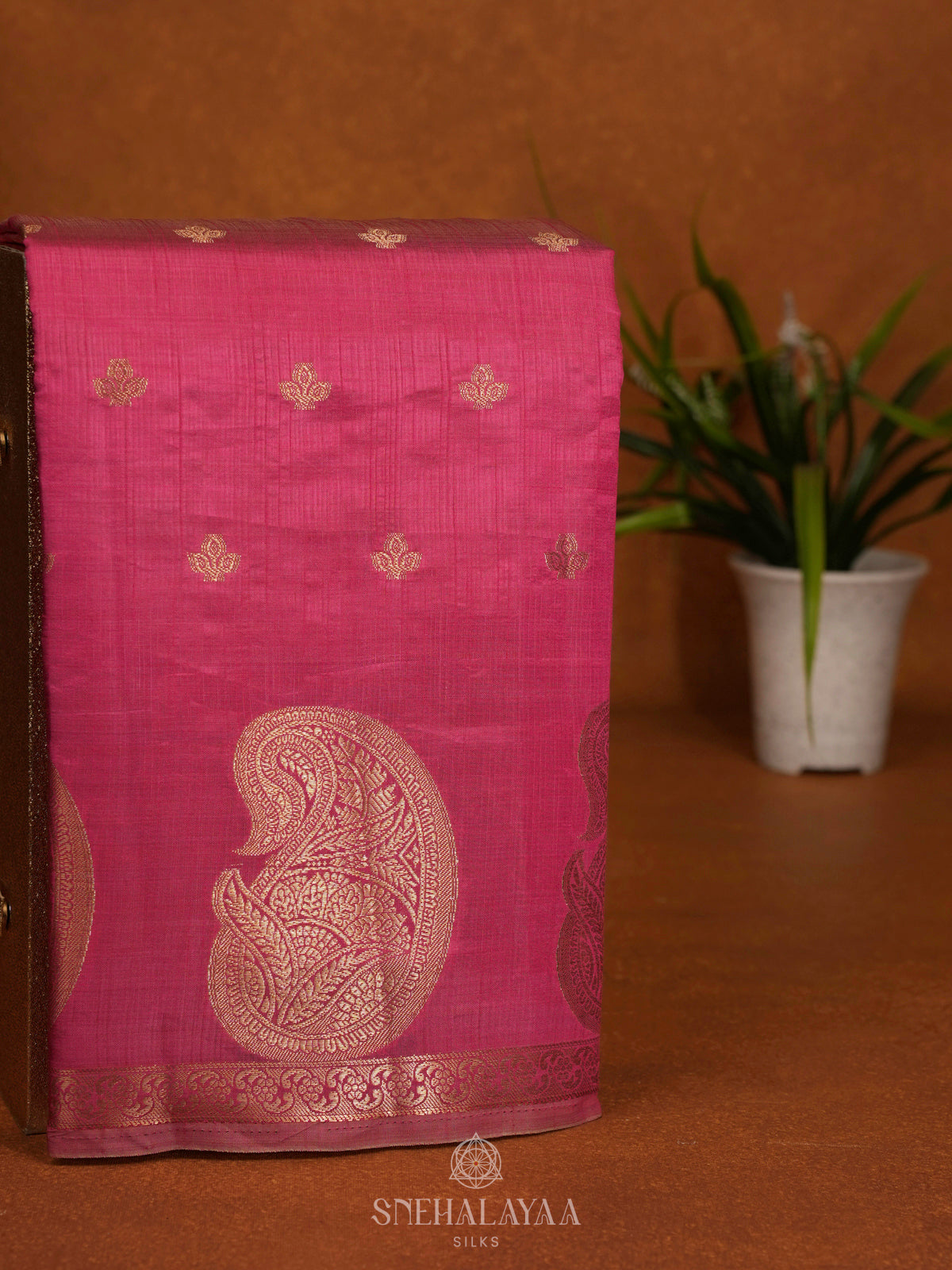 Pink Raw Silk Saree
