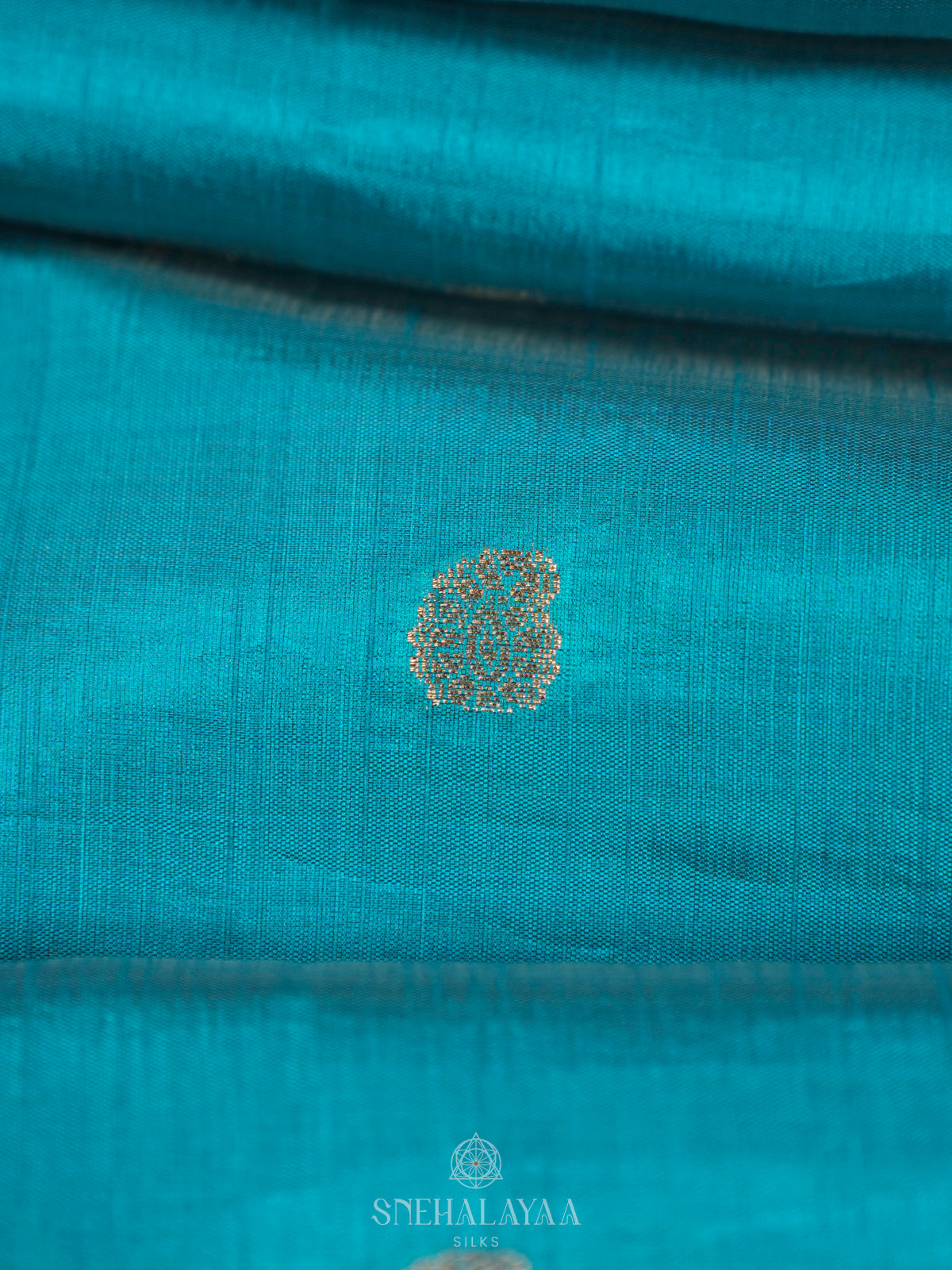 Sky Blue Raw Silk Saree