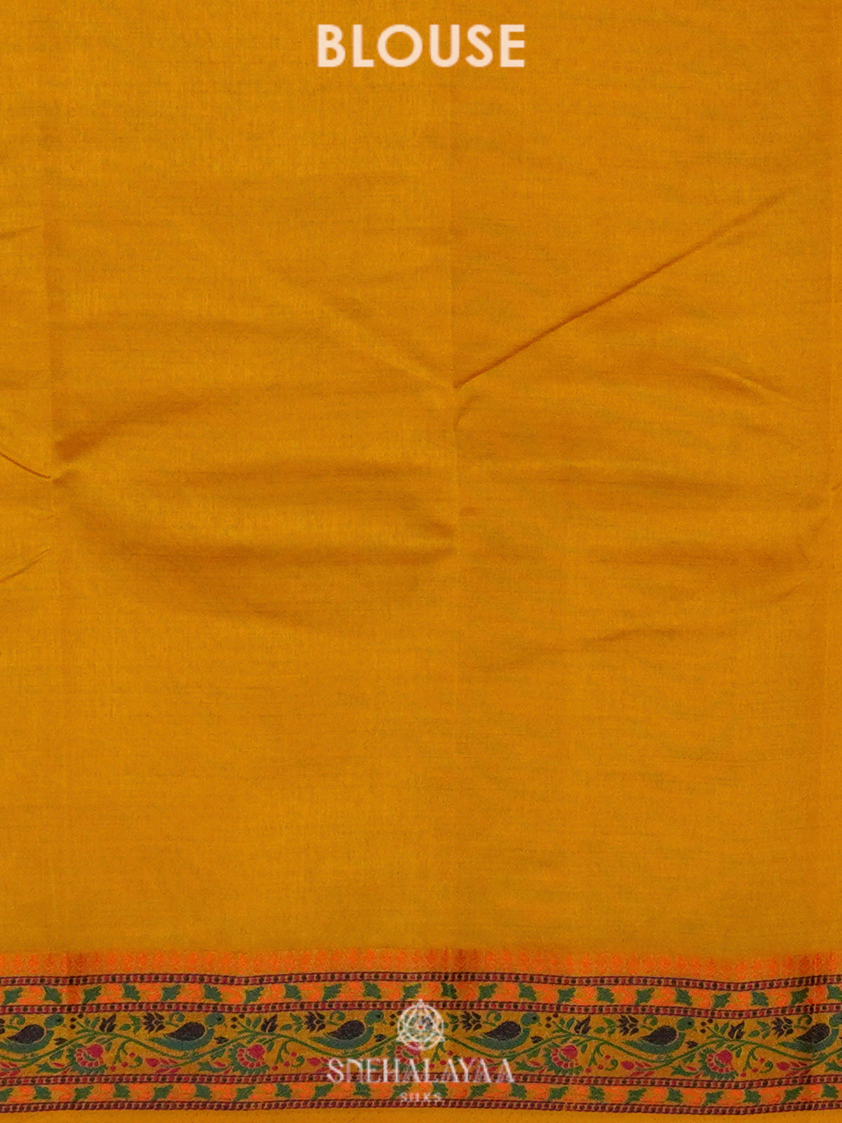 Mango Yellow Raw Silk Saree
