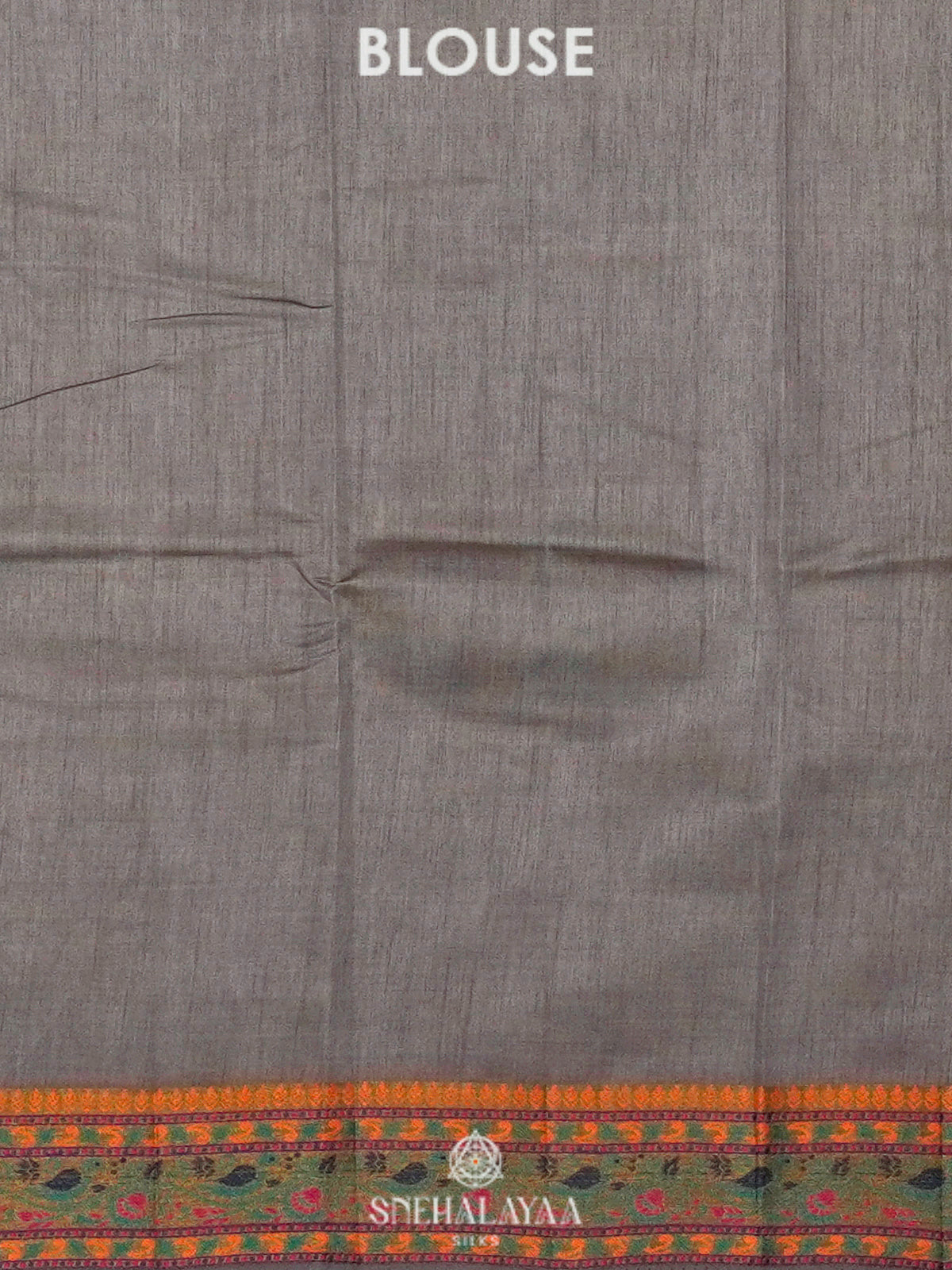 Grey Raw Silk Saree