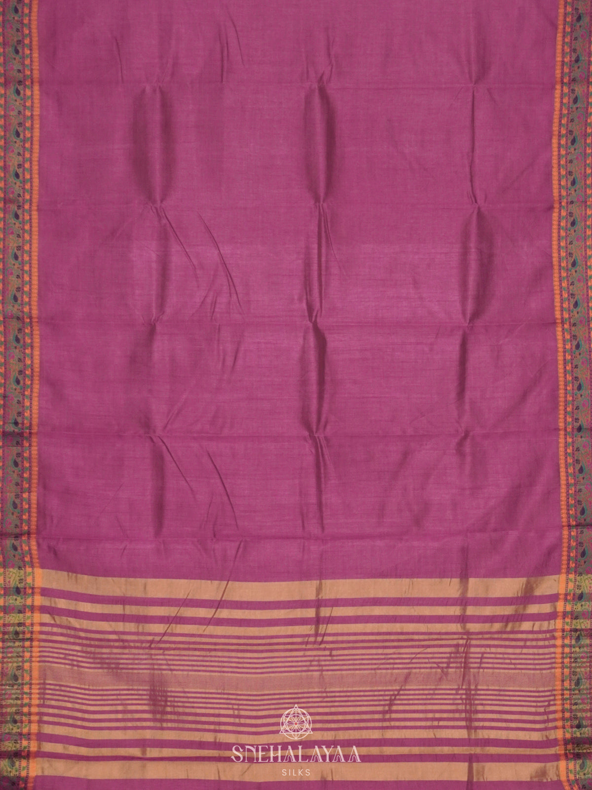 Magenta Raw Silk Saree