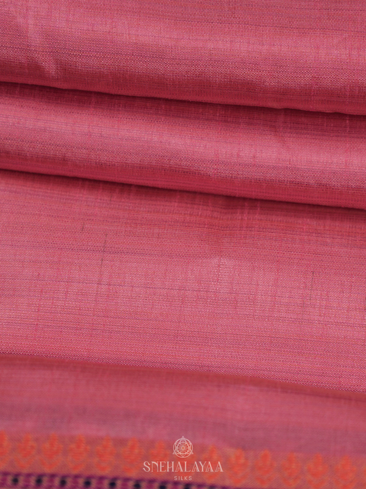 Pink Raw Silk Saree