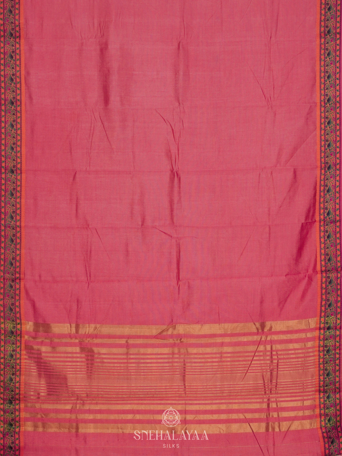 Pink Raw Silk Saree
