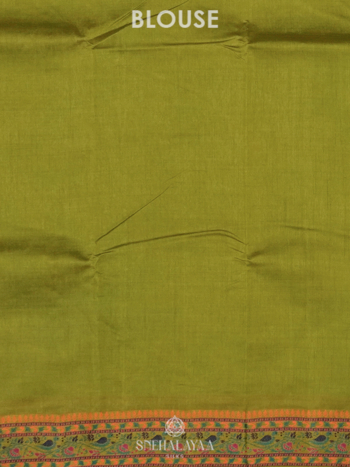 Lime Green Raw Silk Saree
