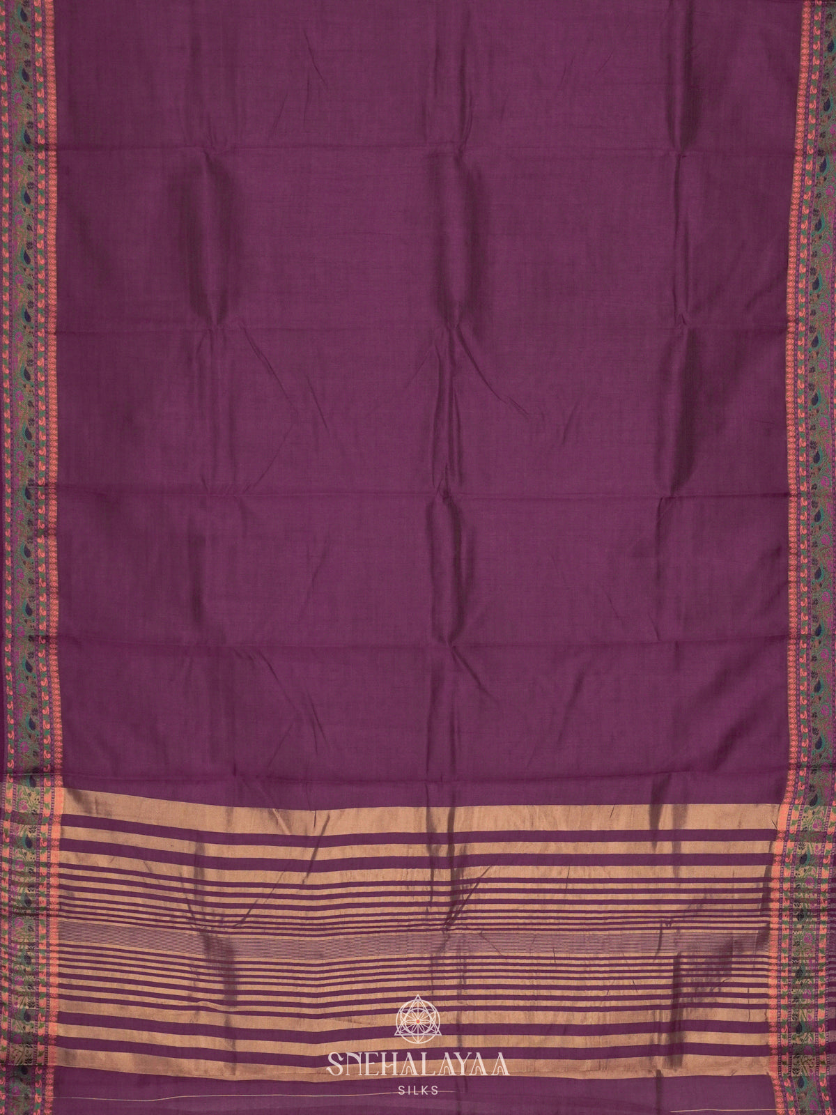 Purple Raw Silk Saree