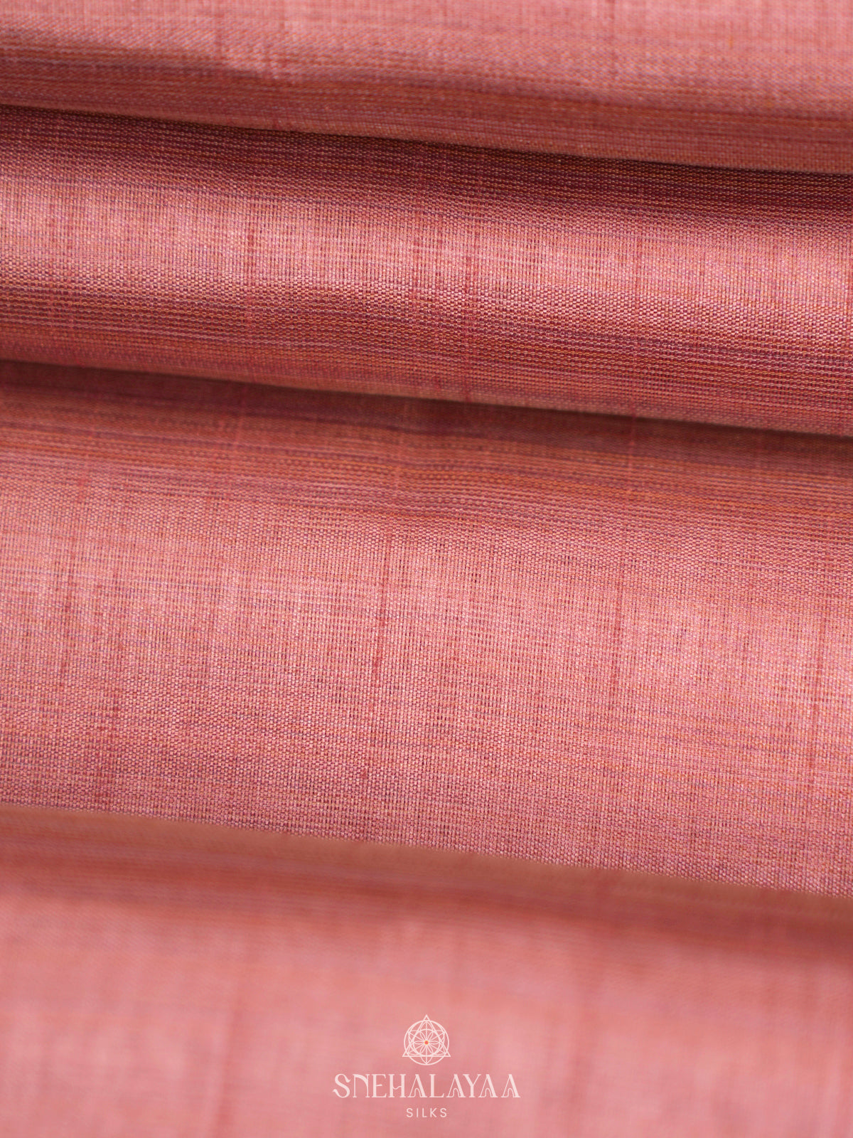 Peach Raw Silk Saree