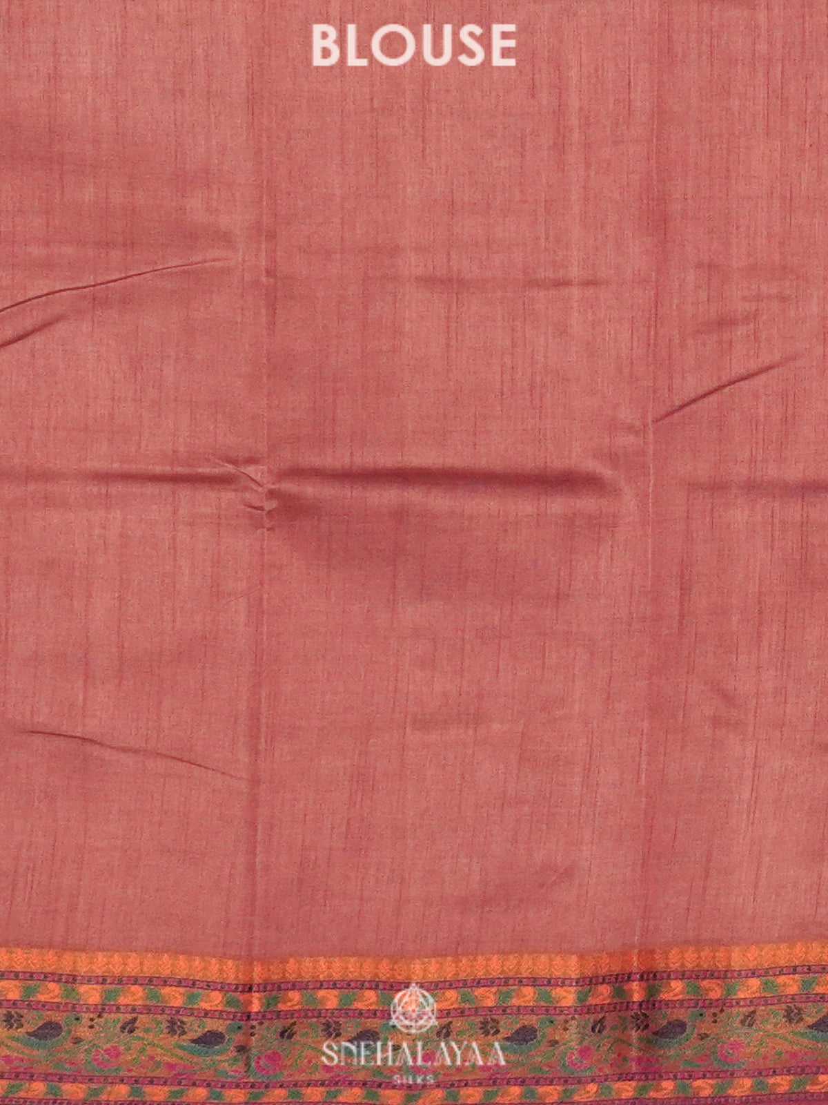 Peach Raw Silk Saree