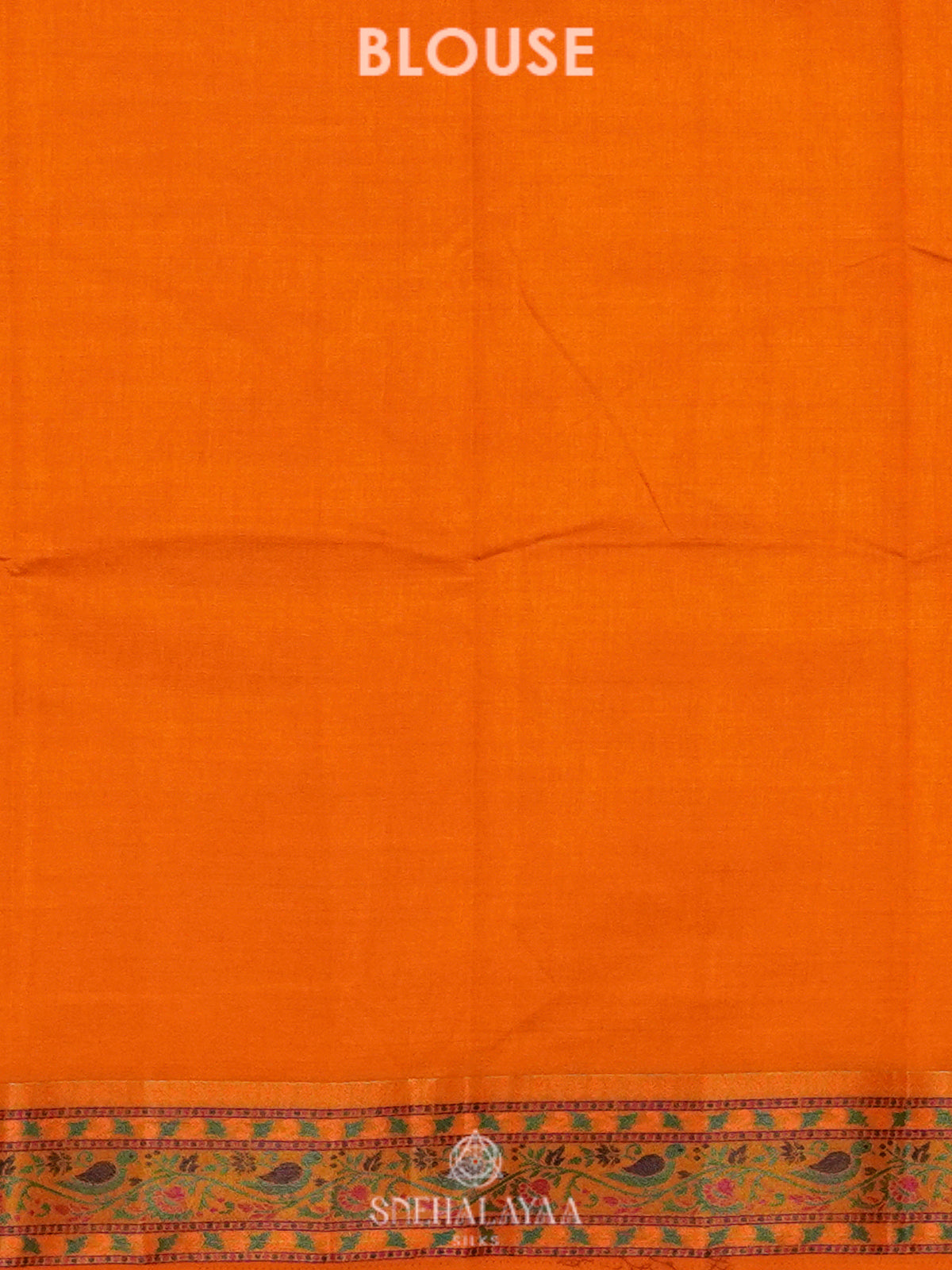 Orange Raw Silk Saree