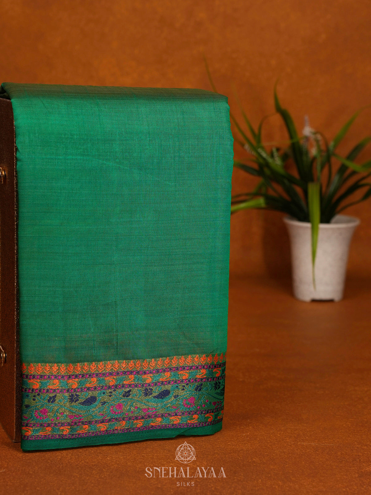 Green Raw Silk Saree