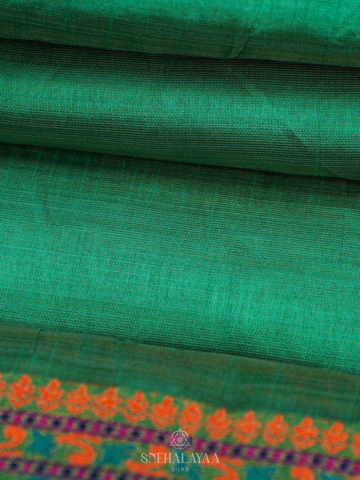 Green Raw Silk Saree