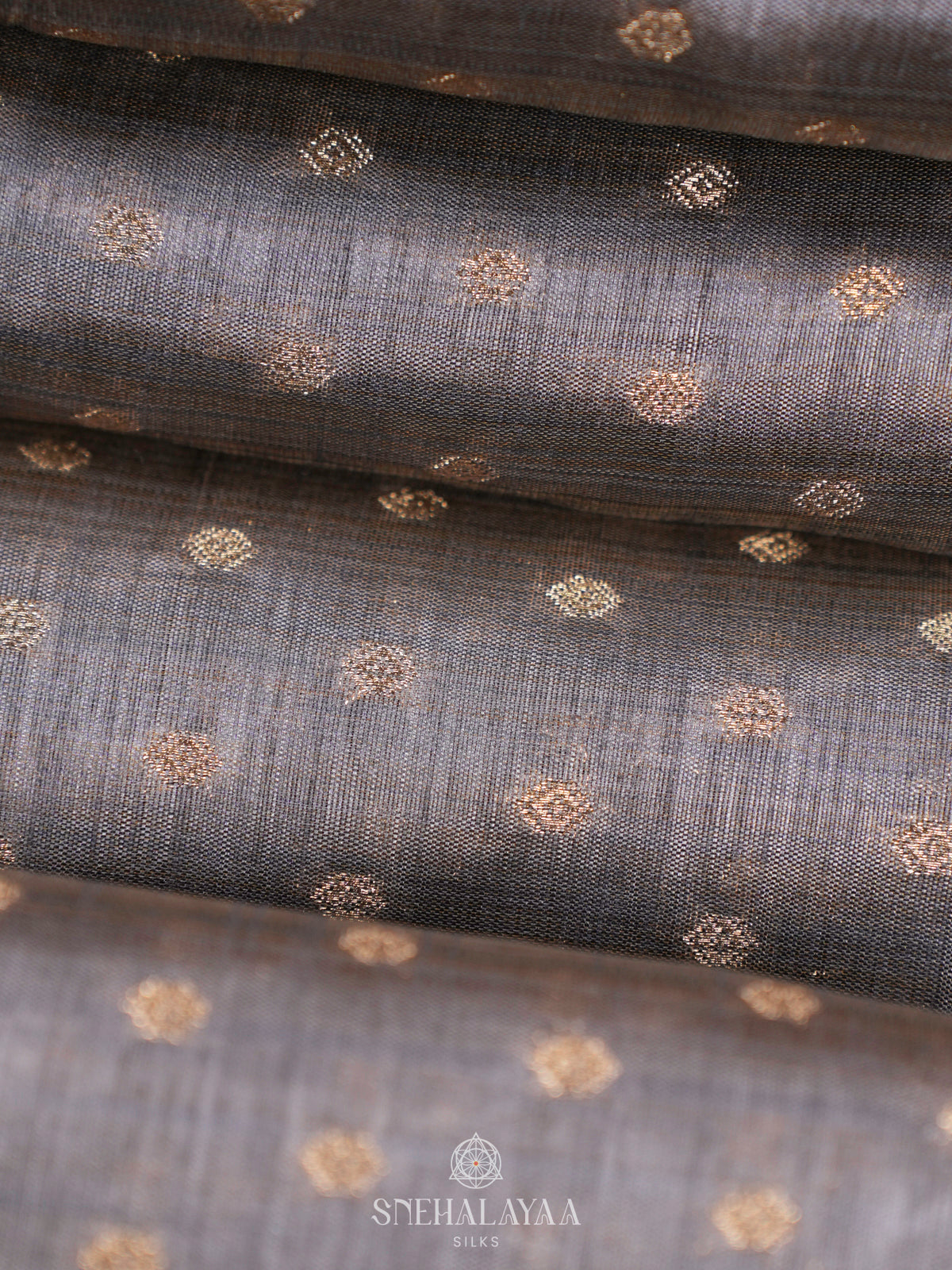 Grey Raw Silk Saree