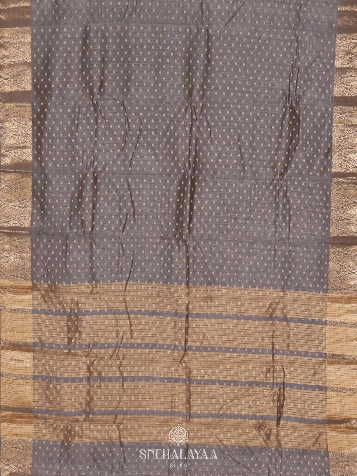 Grey Raw Silk Saree