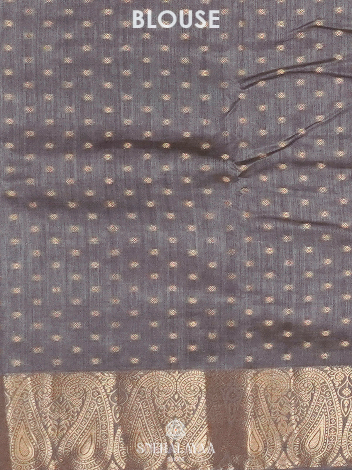 Grey Raw Silk Saree