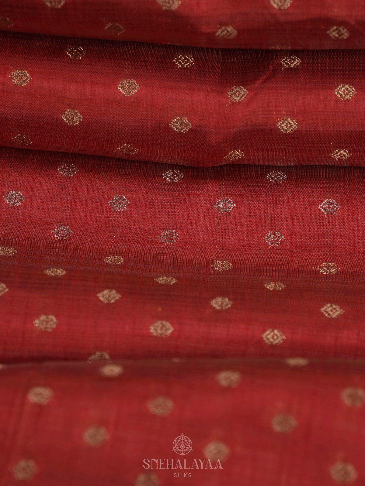 Maroon Raw Silk Saree
