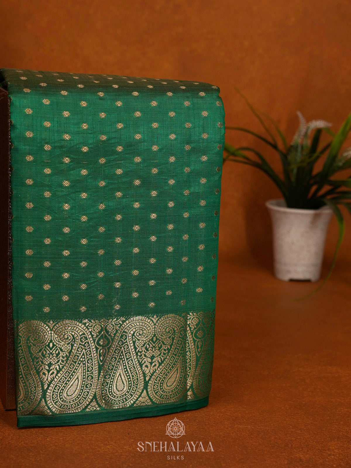 Green Raw Silk Saree