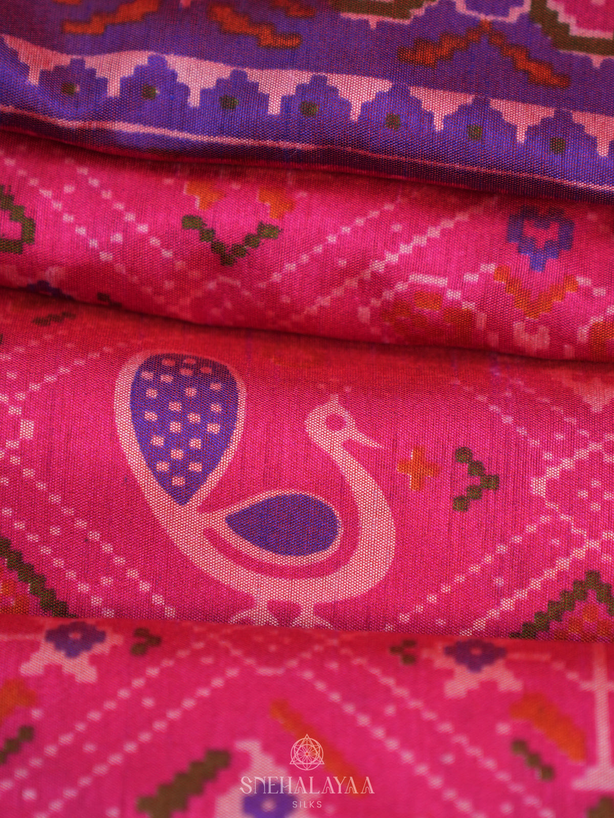 Pink Ikat Saree