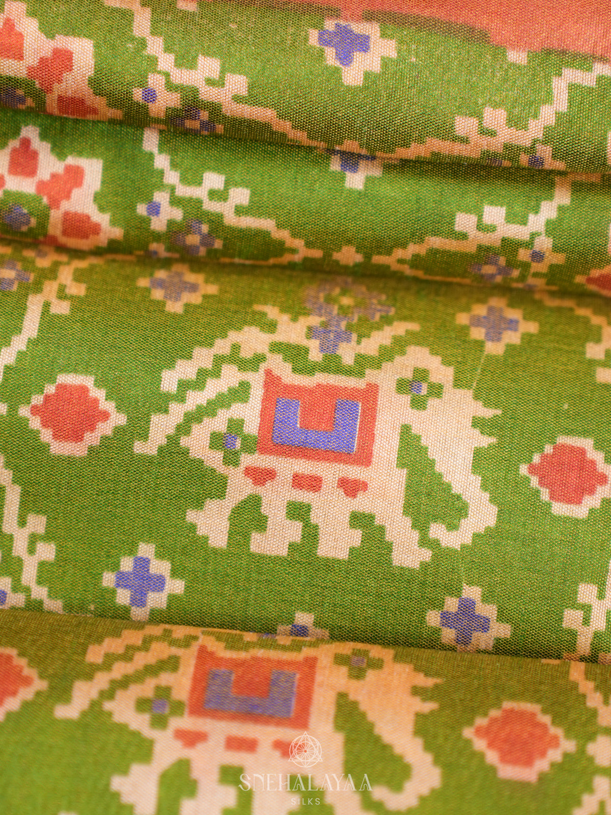 Green Ikat Saree