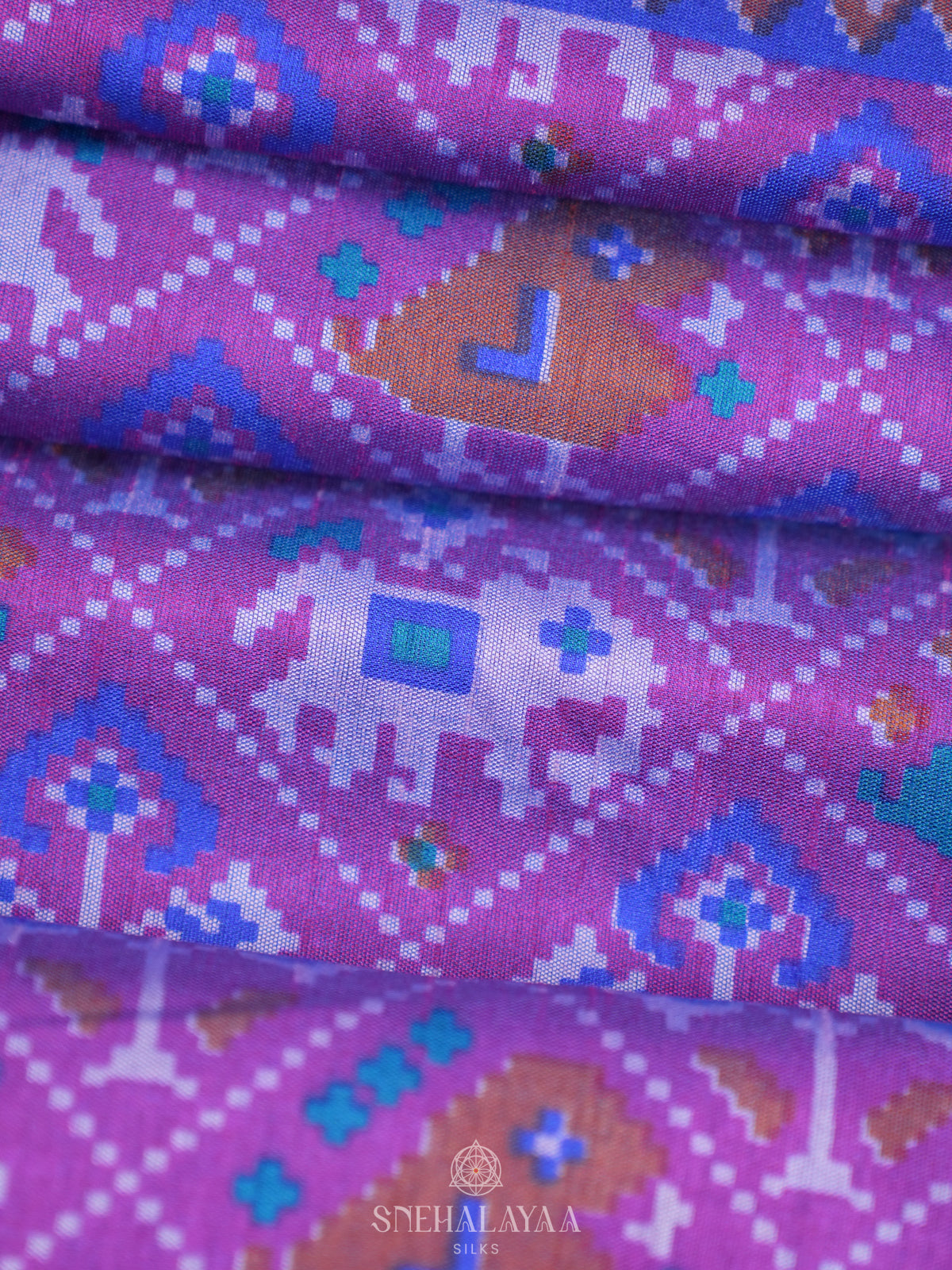 Purple Ikat Saree