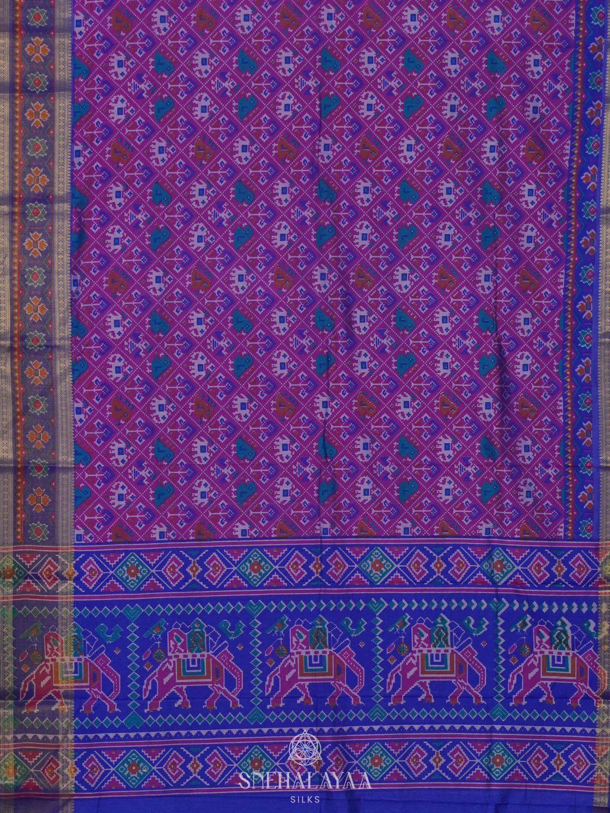 Purple Ikat Saree