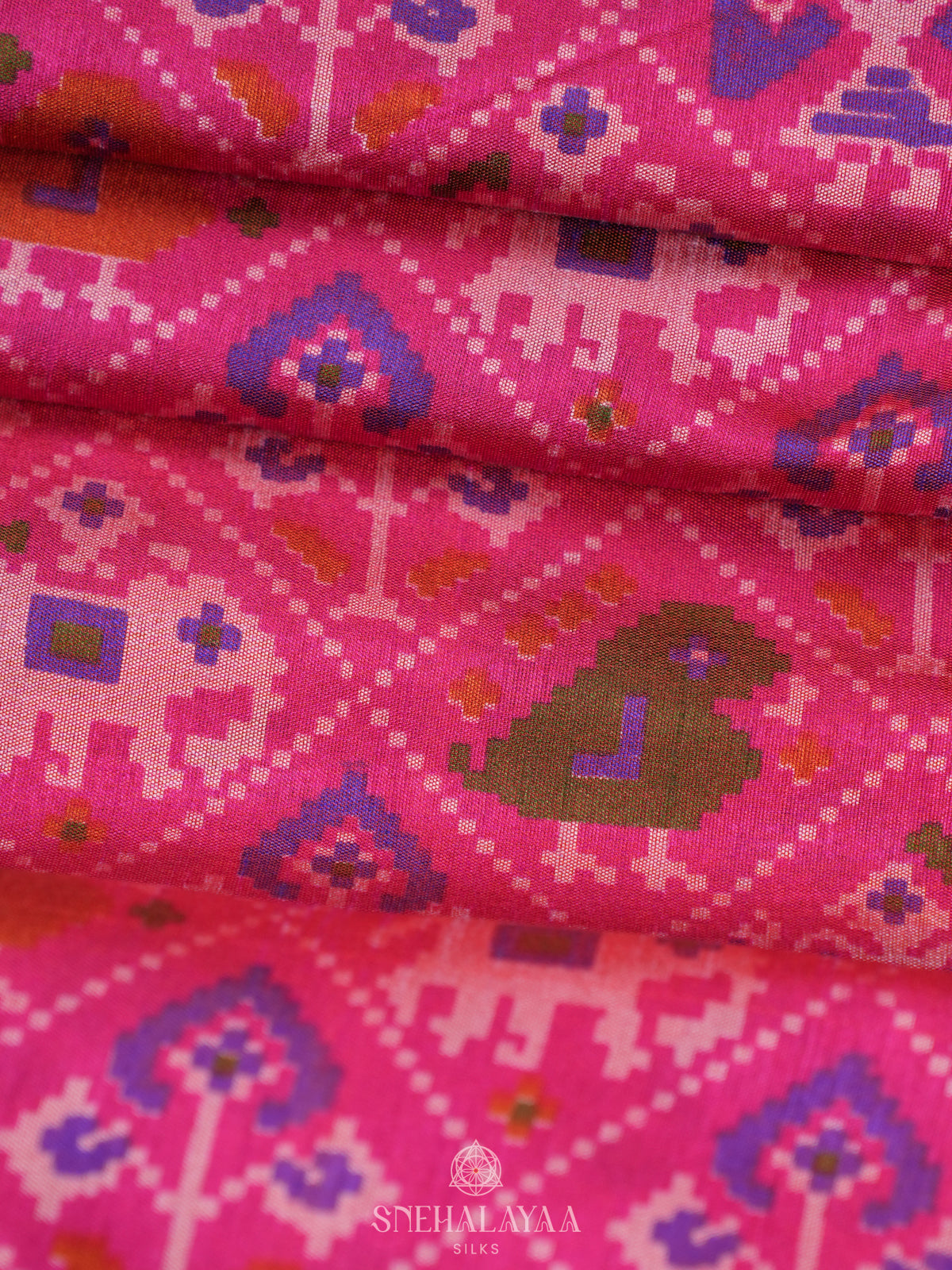Pink Ikat Saree