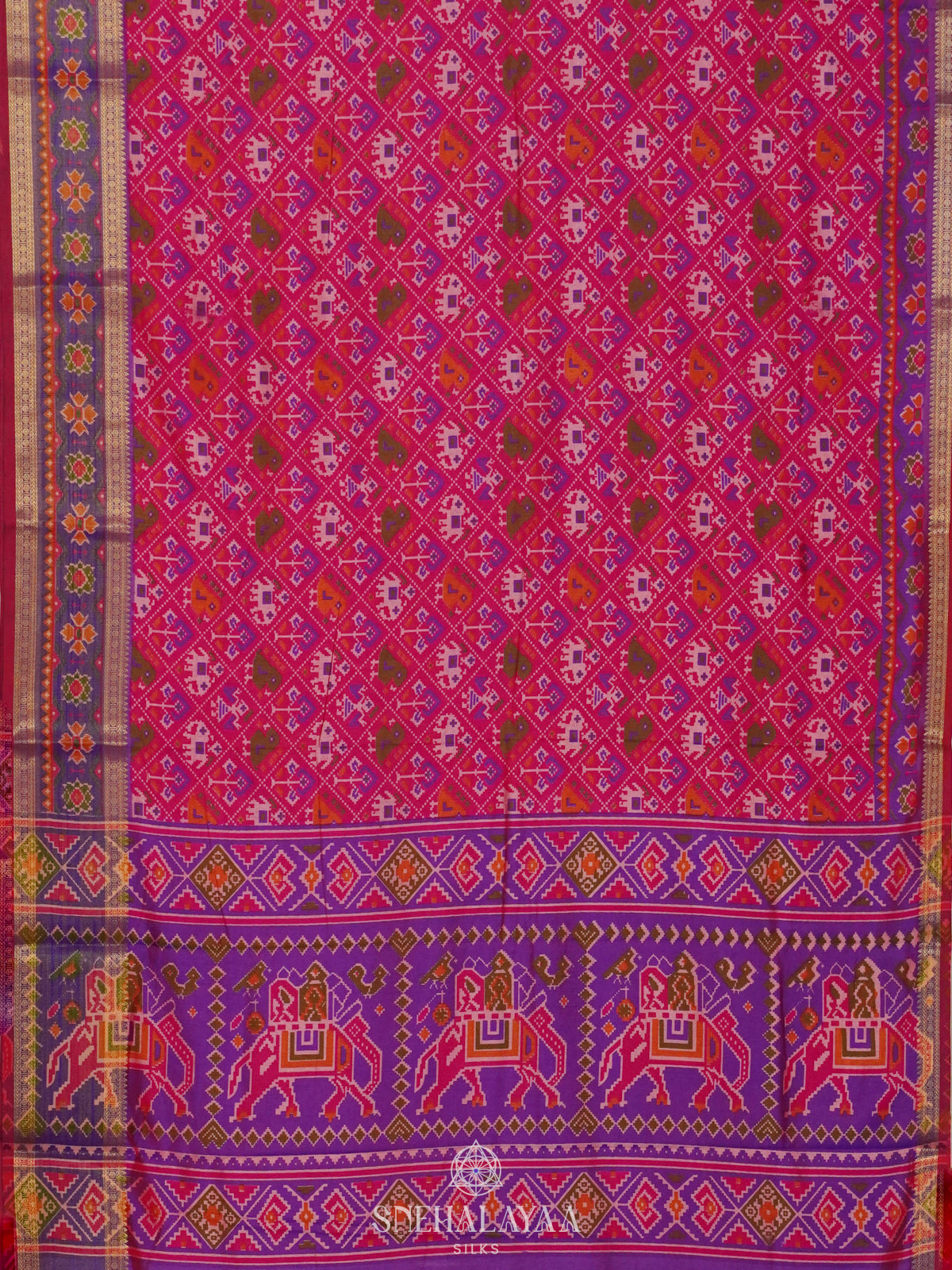 Pink Ikat Saree