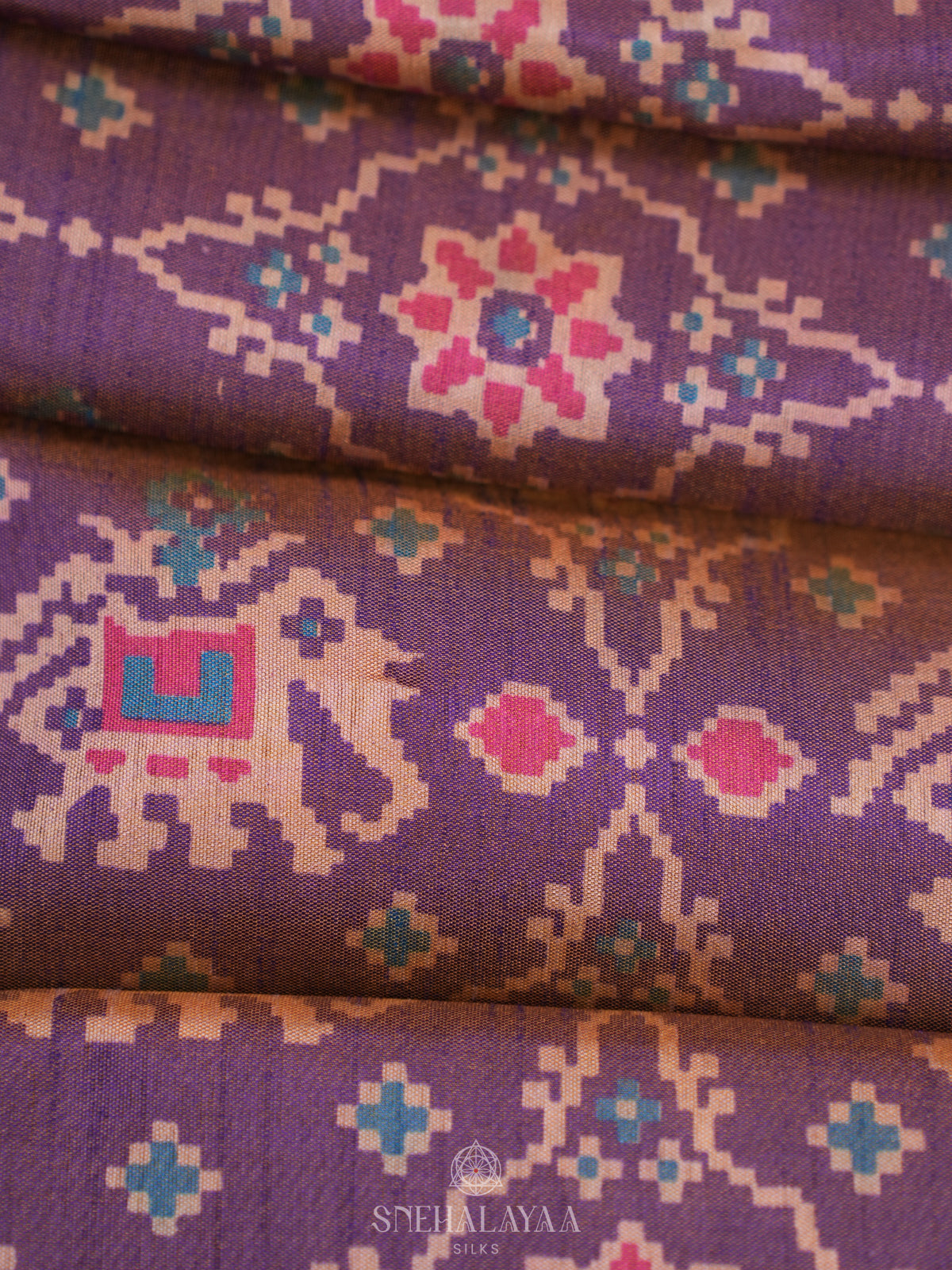 Purple Ikat Saree