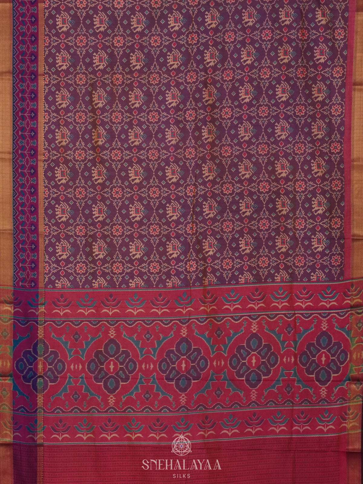 Purple Ikat Saree