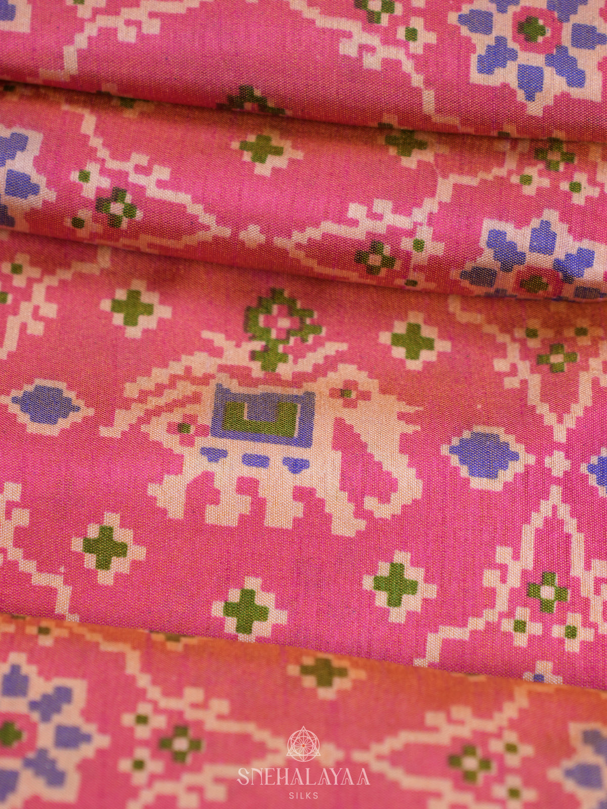 Pink Ikat Saree